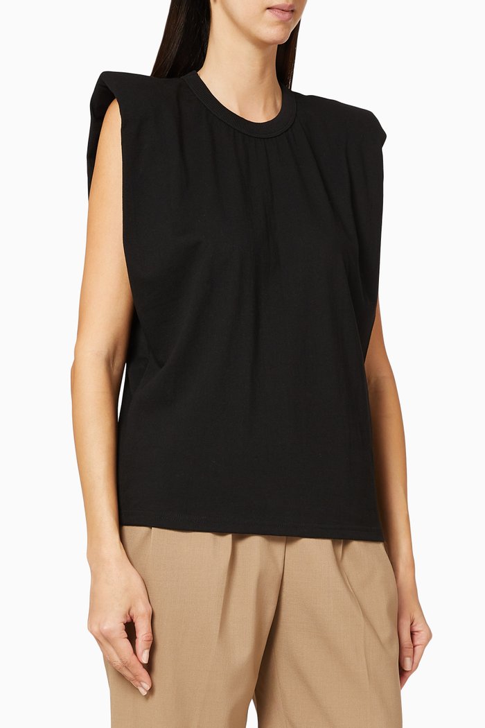 

Eva Padded Muscle T-Shirt, Black
