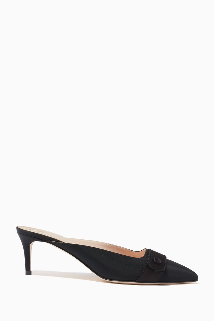 

Sophistry Mules in Grossgrain and Satin, Black