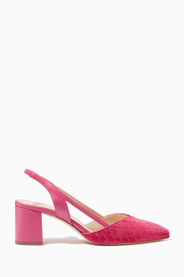 

Fionda 45 Slingback Pumps in Velvet, Pink