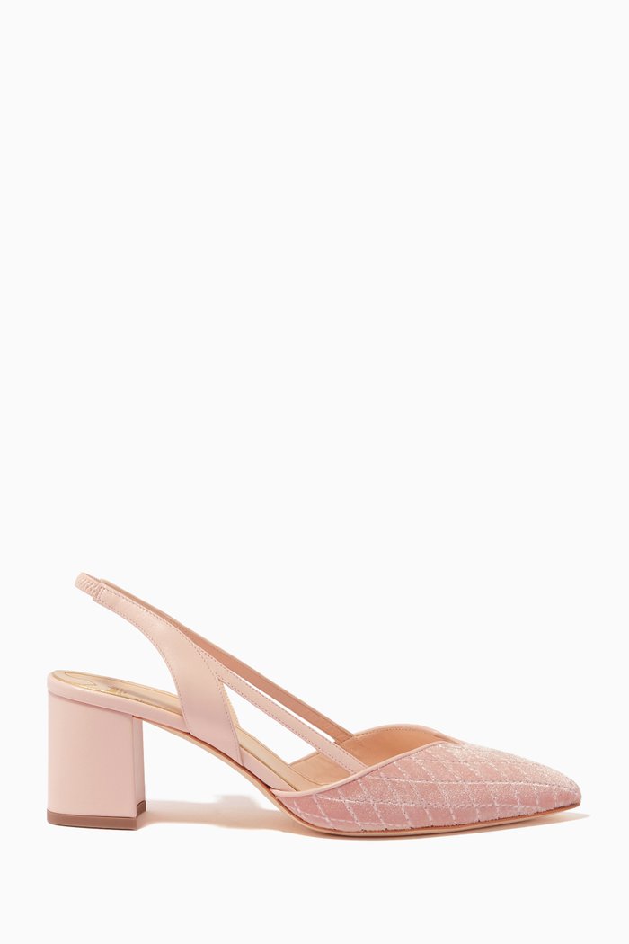 

Fionda Slingback Pumps in Velvet, Pink