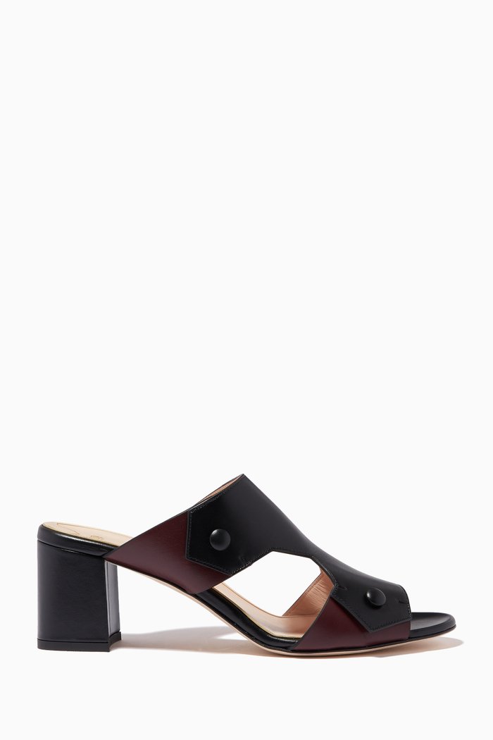 

Agnesa Mules in Soft Calfskin Leather, Multicolour
