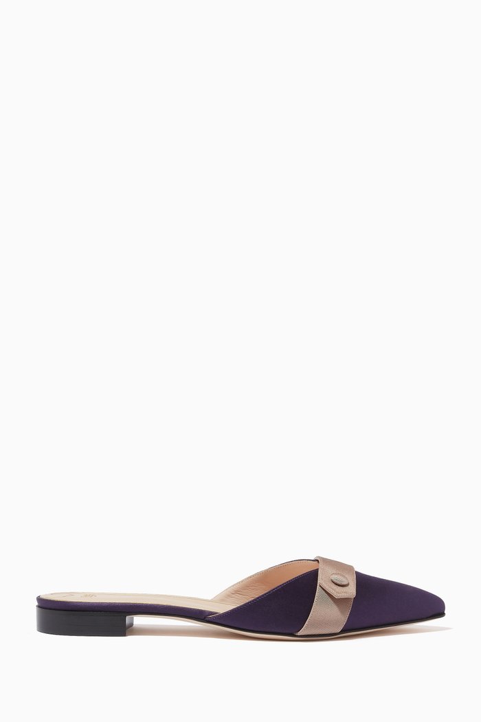 

Sofistica Contrast Flats in Satin and Grossgrain, Purple