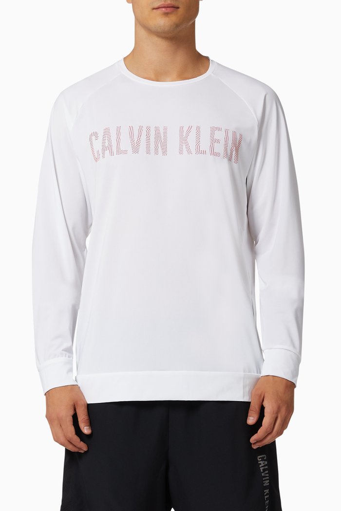

Logo Gym T-shirt in Technical Stretch Blend, White