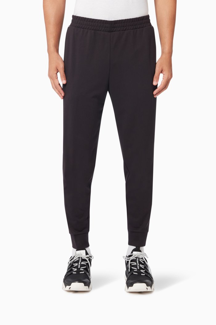 

CK Logo Tape Jersey Joggers, Black