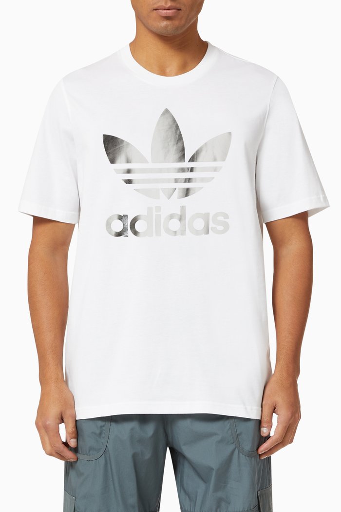

Trefoil Holographic Jersey T-shirt, White