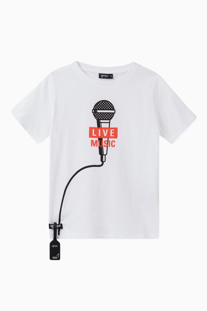 

Live Music Sound Jersey T-shirt, White