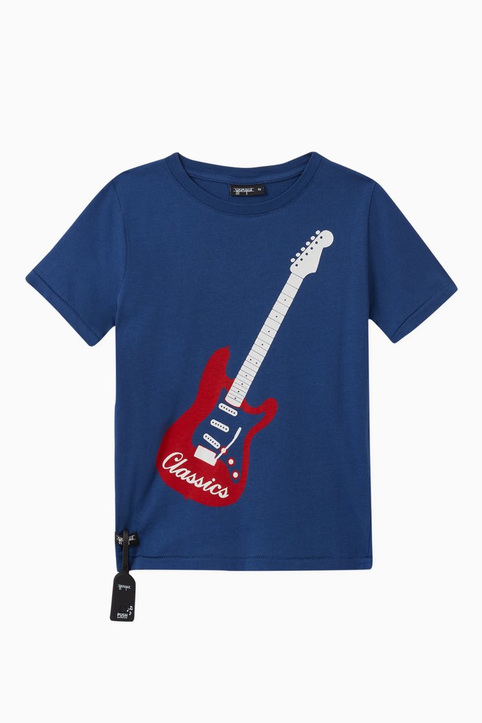 

Guitar Sound Jersey T-shirt, Blue