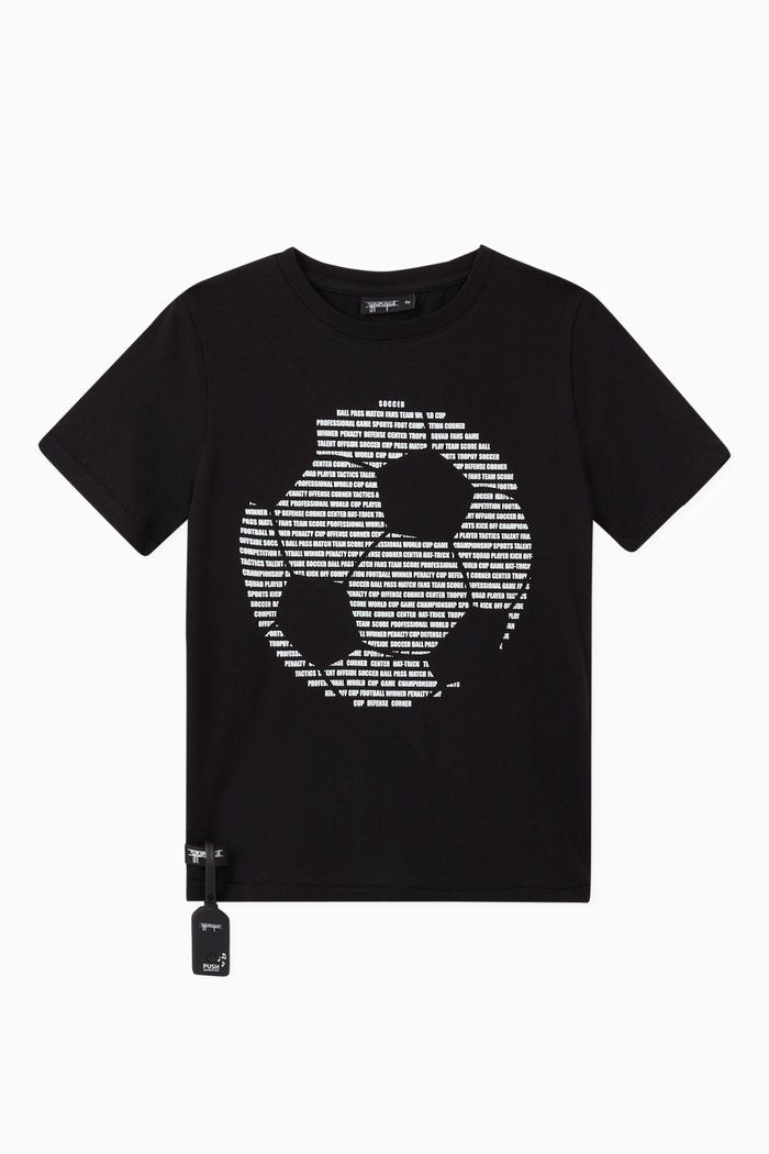 

Soccer Sound Jersey T-shirt, Black
