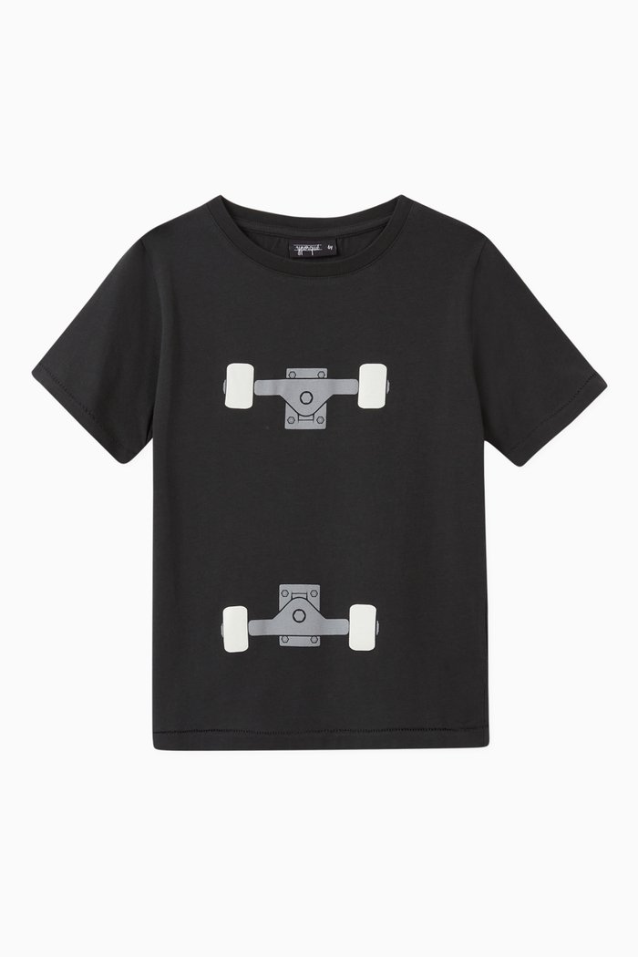 

Skateboard Glow-in-the-dark T-shirt, Black