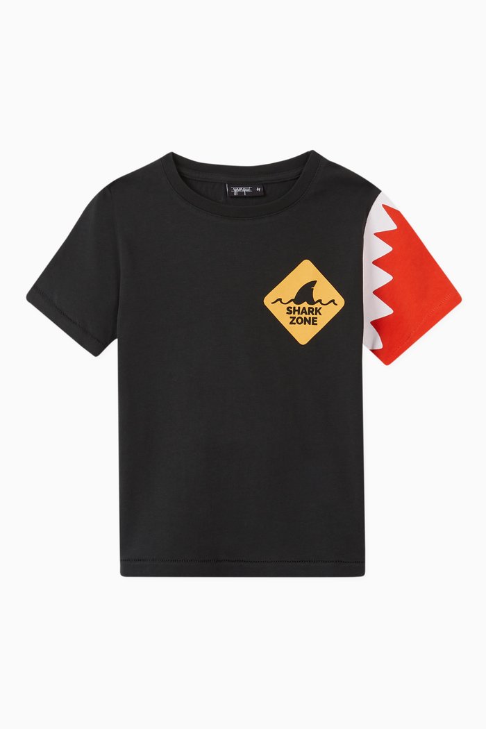 

Shark Zone Jersey T-shirt, Black
