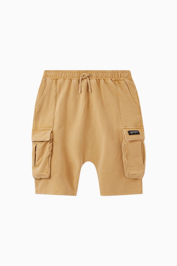 

Cotton-blend Cargo Shorts, Neutral