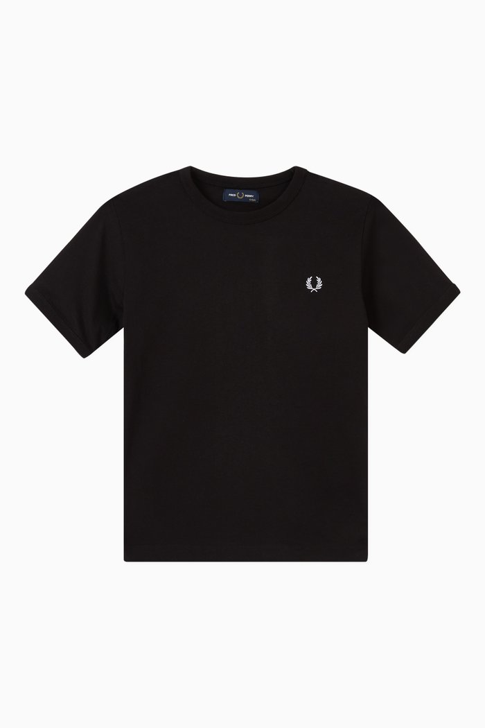 

Ringer Cotton T-shirt, Black