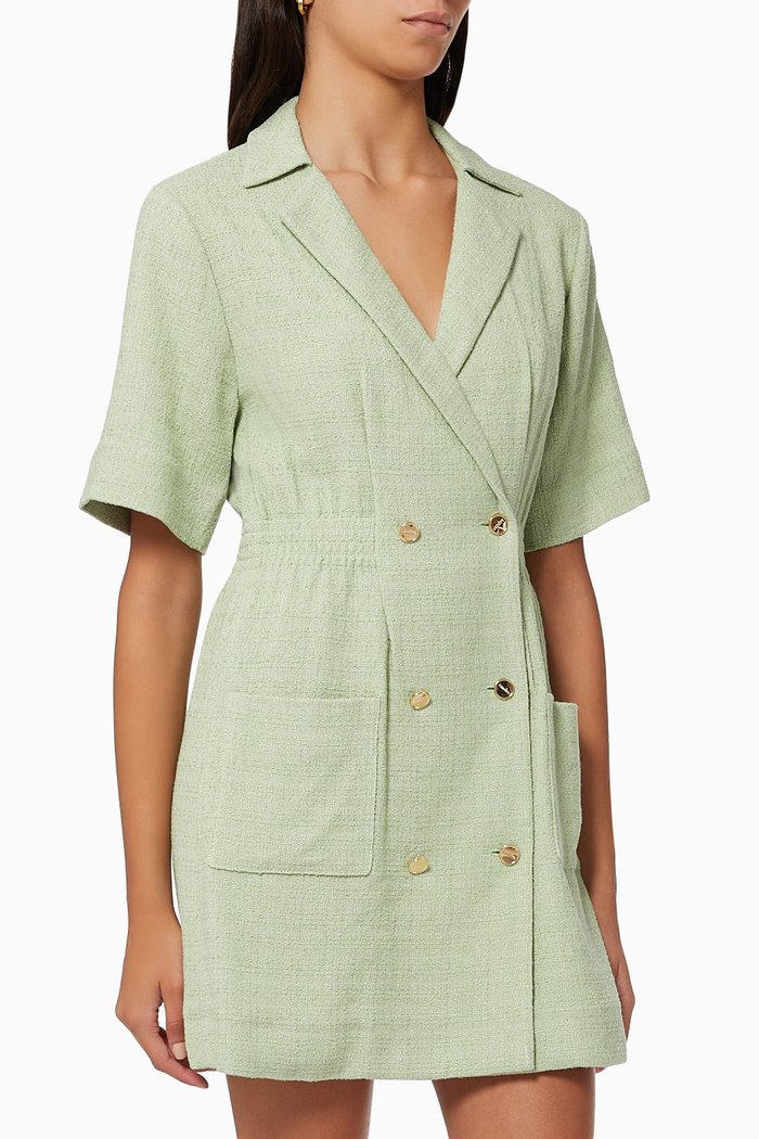 

Dress with Tailored Collar, Blue
