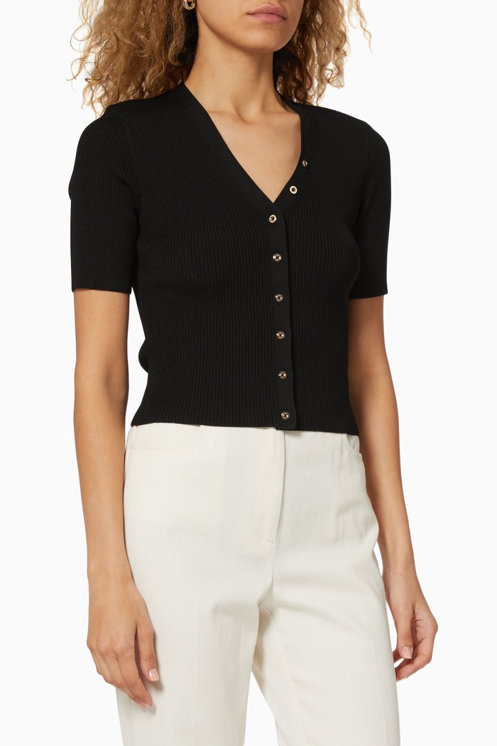 

Short Sleeved Jumper, Black