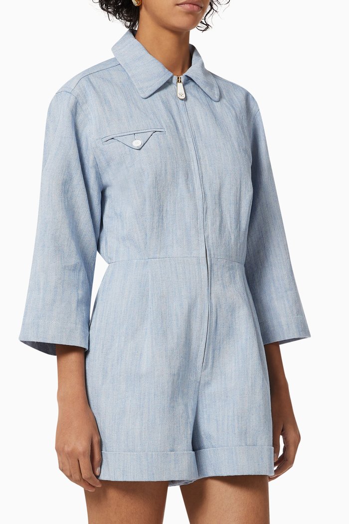 

Alma Jumpsuit in Cotton, Blue