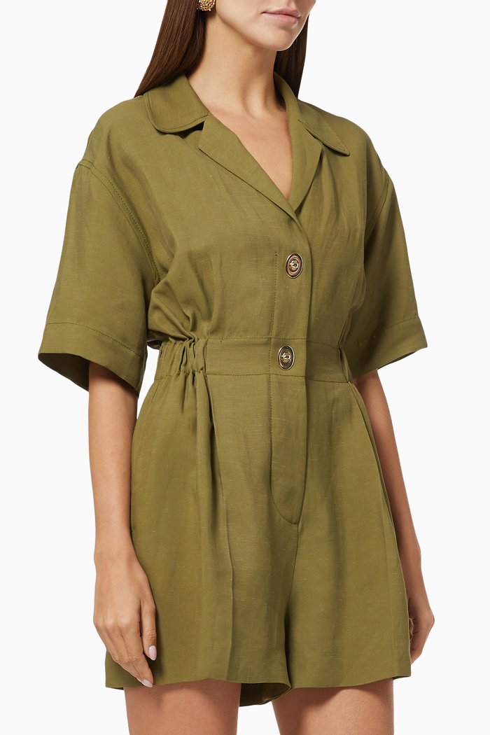 

Tailored Collar Dress, Green