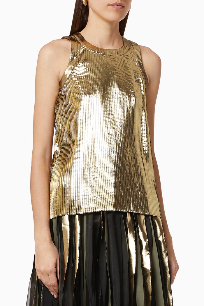 

Metallic Tank Top, Gold