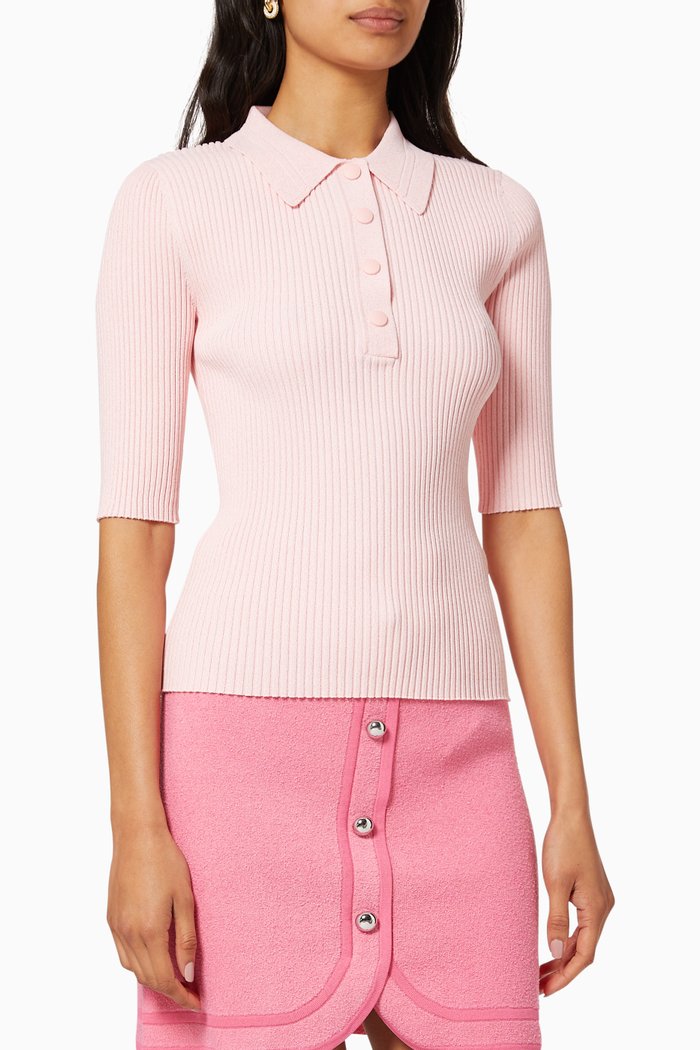 

Macmill Rib-Knit Polo Shirt, Red
