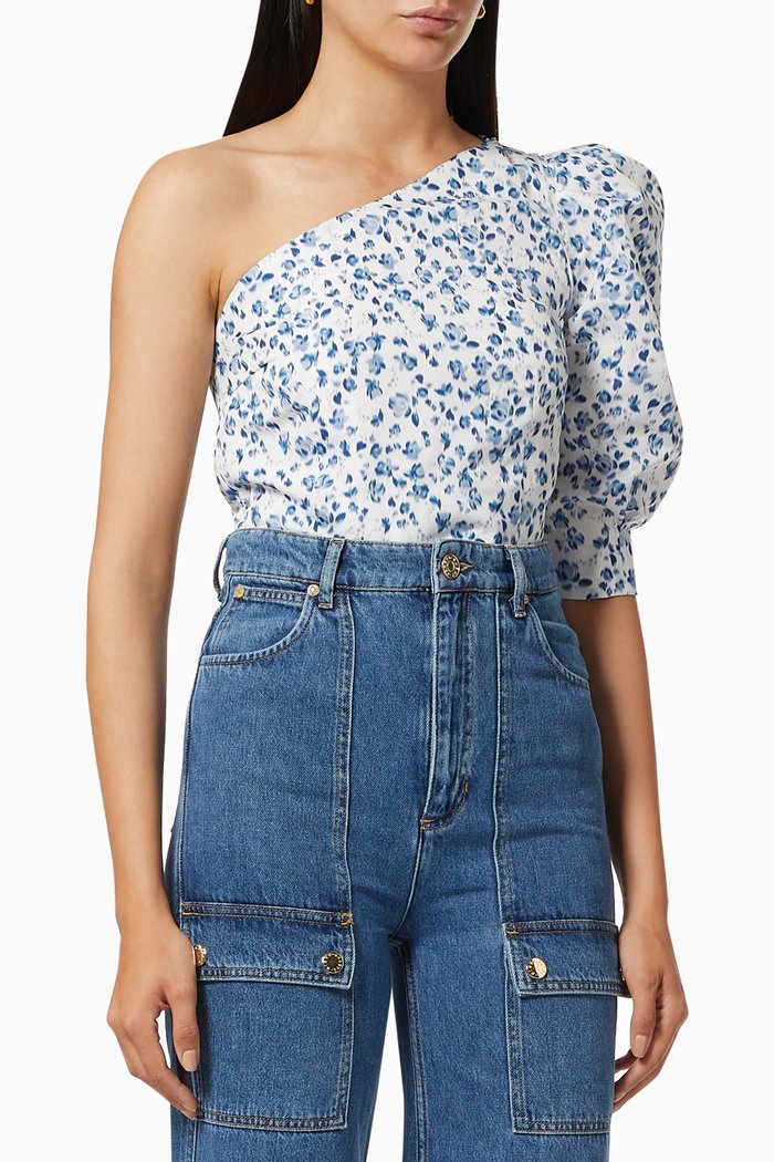 

Floral Print Top, Neutral