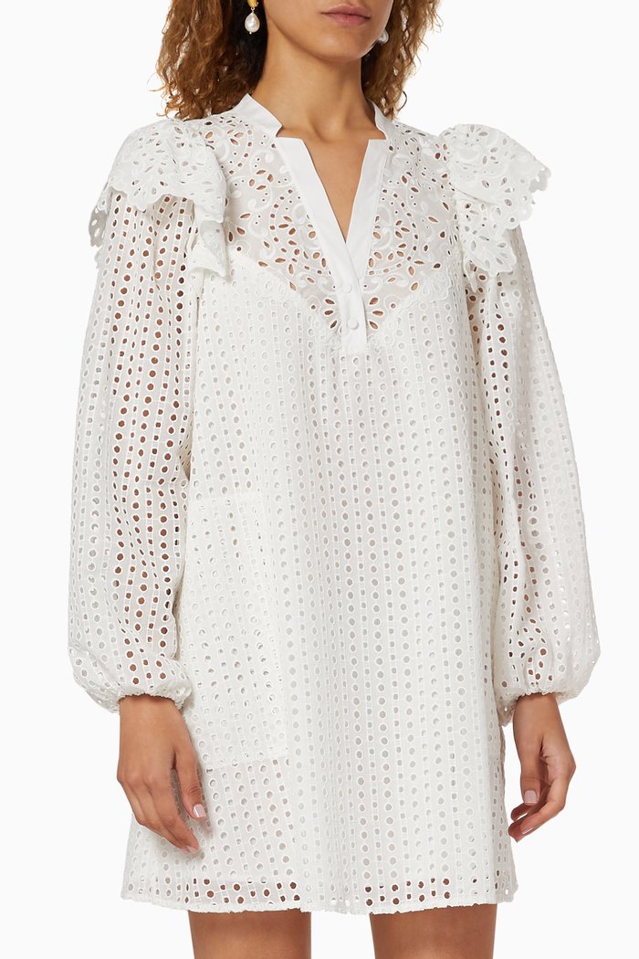 

Ravisa Broderie Anglaise Dress, White