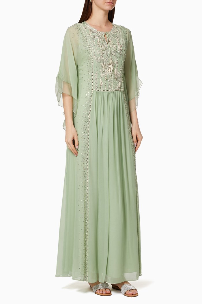 

Aquatic Droplet Kaftan, Green