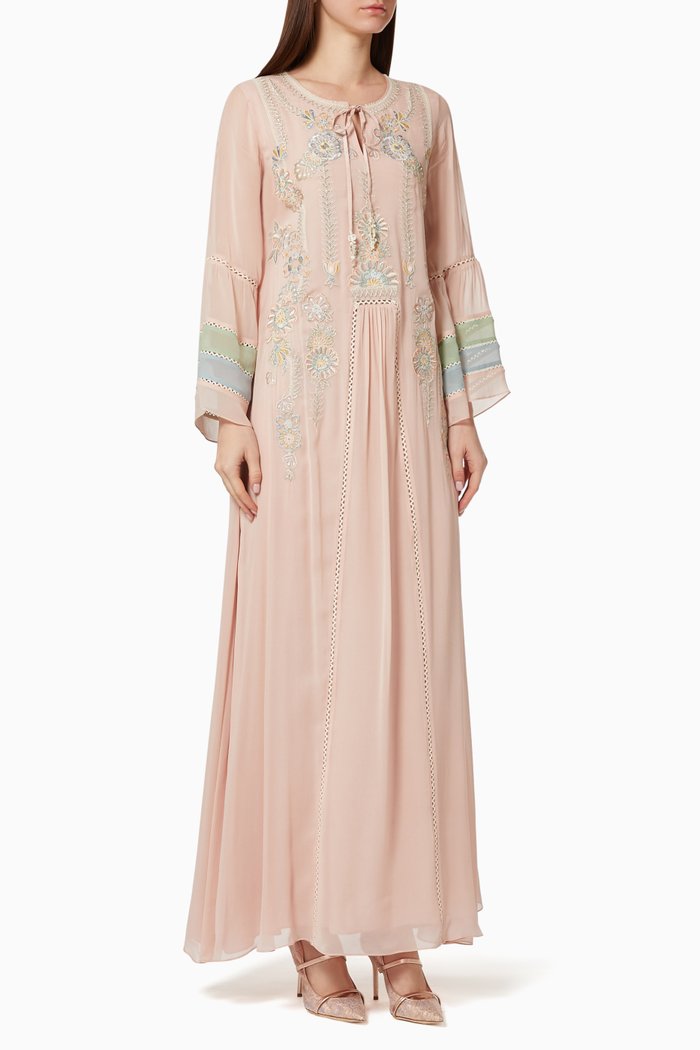 

Floral Embellished Kaftan, Orange