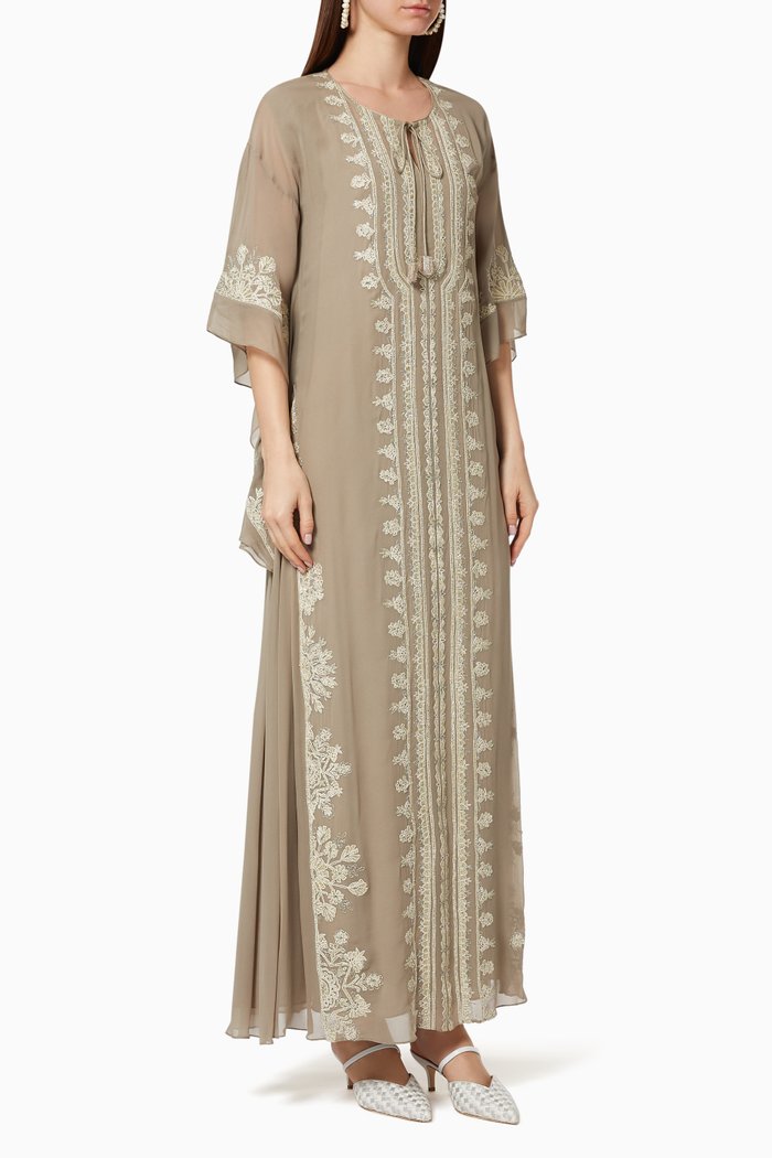 

Aquatic Stripe Kaftan, Grey