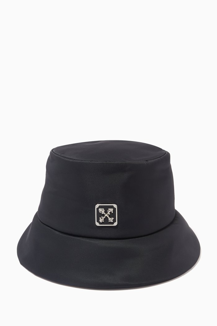 

Arrows Bucket Hat in Nylon, Black