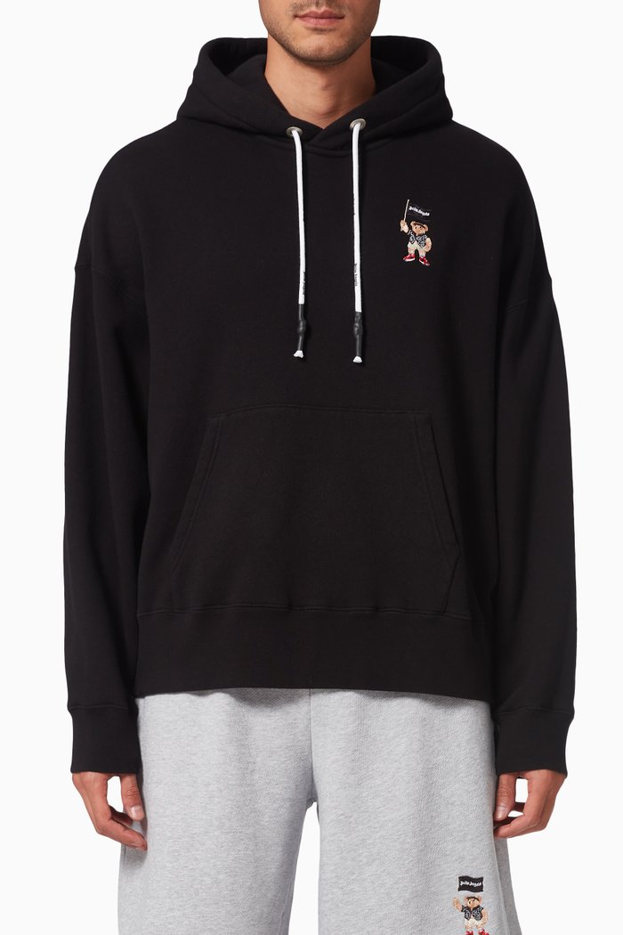 

Pirate Bear Hoodie in Cotton, Black