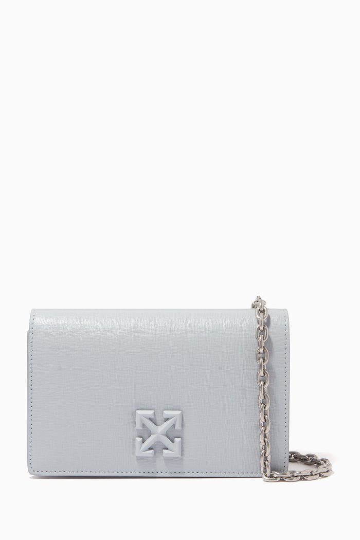 

0.5 Twist Jitney Shoulder Bag in Leather, Grey