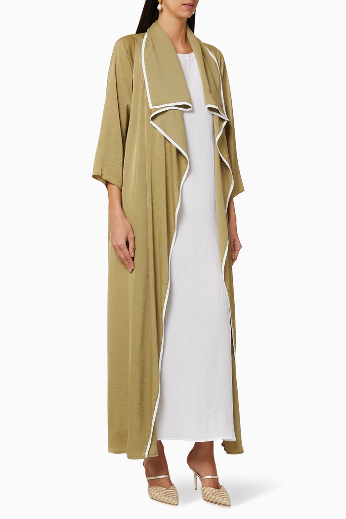 

Abaya with Two Sided Inner Dress, Gold