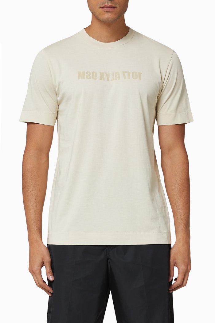 

Mirrored Logo Cotton T-Shirt, Neutral