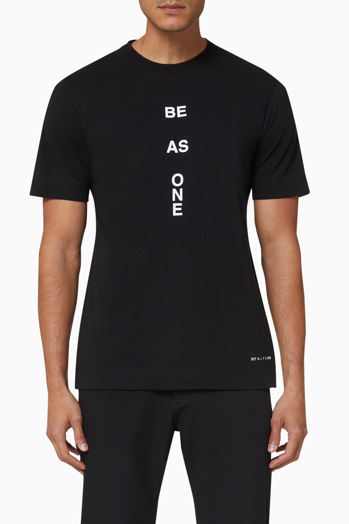 

Be As One Logo Cotton T-Shirt, Black