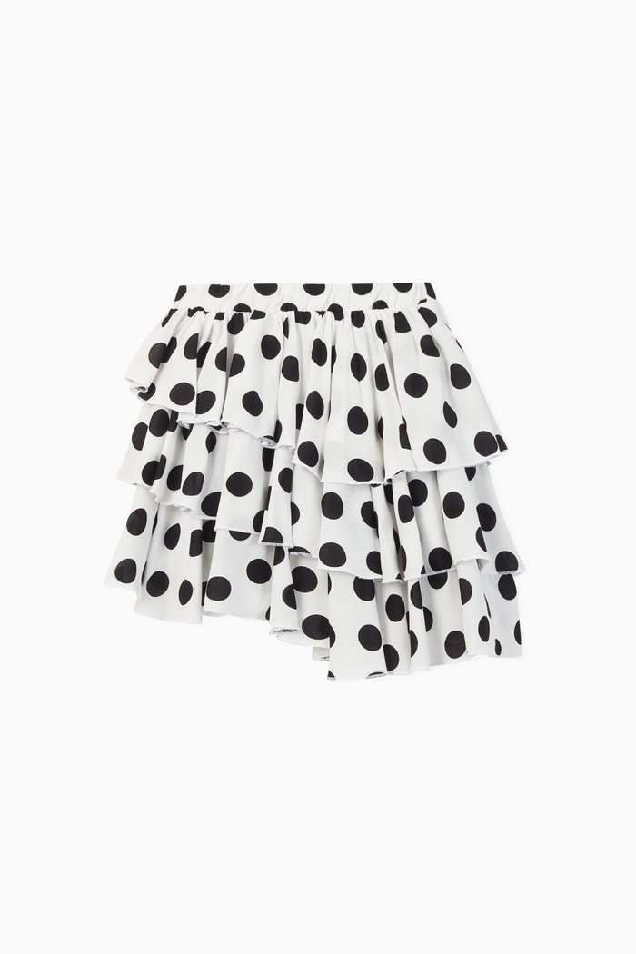 

Stella Stardust Polka Dot Viscose Skirt, White