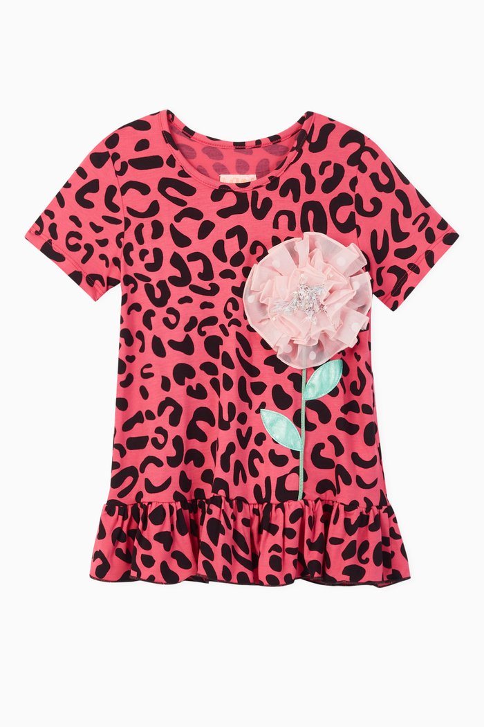 

Elly Blossom Leopard Jersey T-shirt, Pink