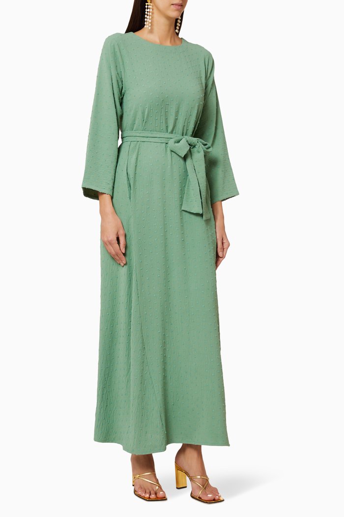 

Self-Tie Kaftan, Green