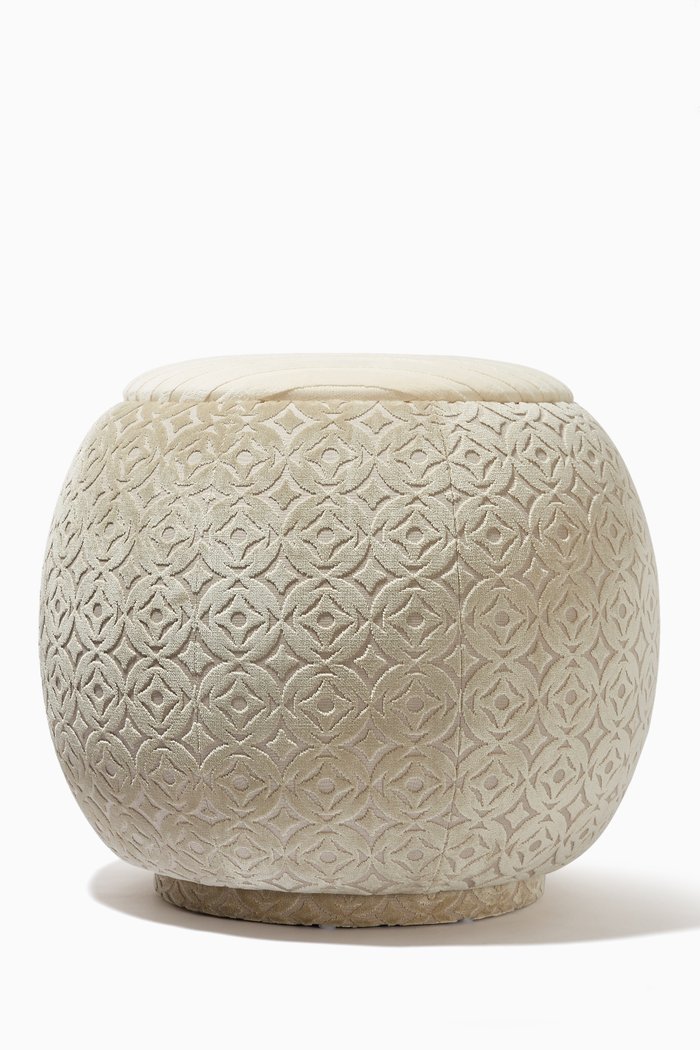 

Patchwork Tufted Velvet Queen Pouf, Multicolour