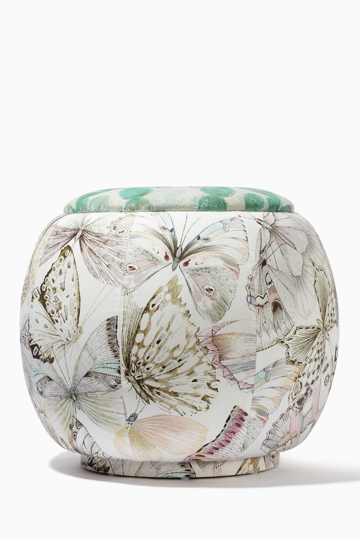 

Butterfly Print Queen Pouf Chair, Multicolour