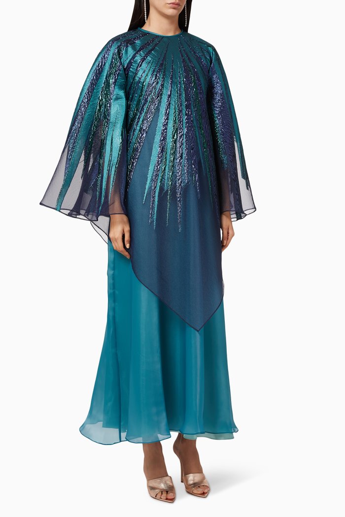 

Alla Brocade Organza Kaftan, Multicolour