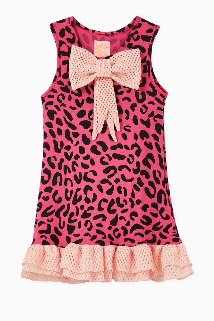 Daydreamer Leopard Jersey Dress, Pink