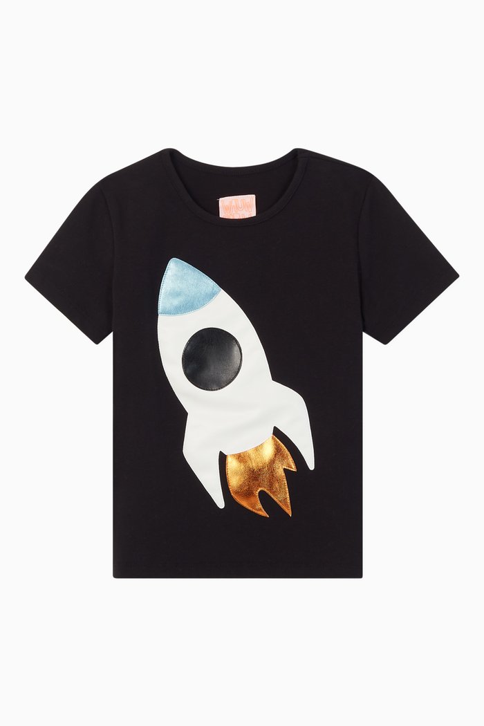 

To the Moon Jersey T-shirt, Black