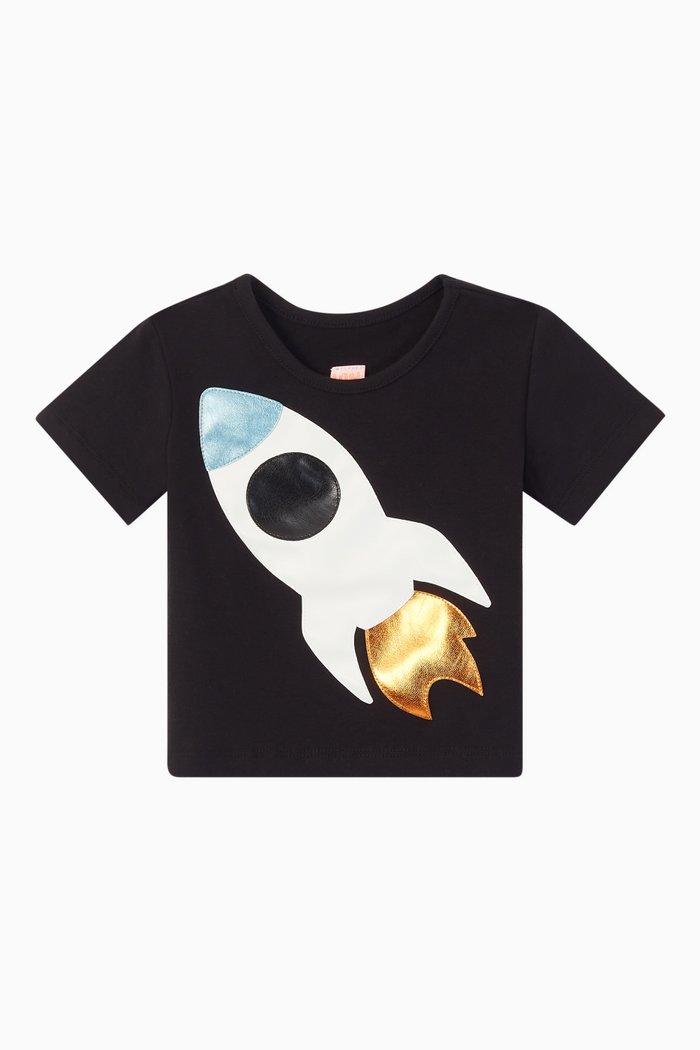 To the Moon Jersey T-shirt, Black