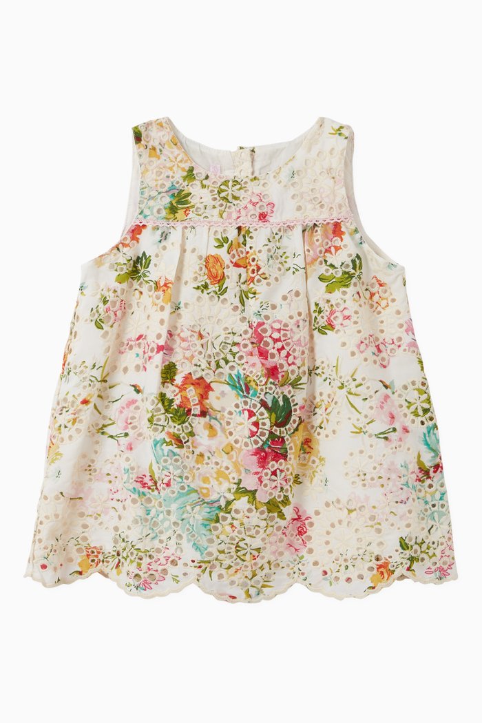 

Juliane Floral Broderie Anglaise Top, Multicolour