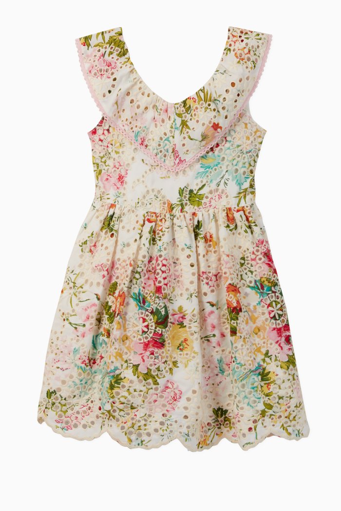 

Julieta Floral Broderie Anglaise Dress, Multicolour