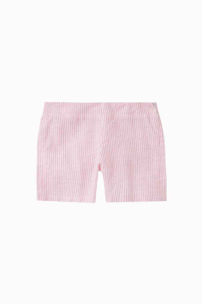 

Jaya Striped Poplin Shorts, Pink