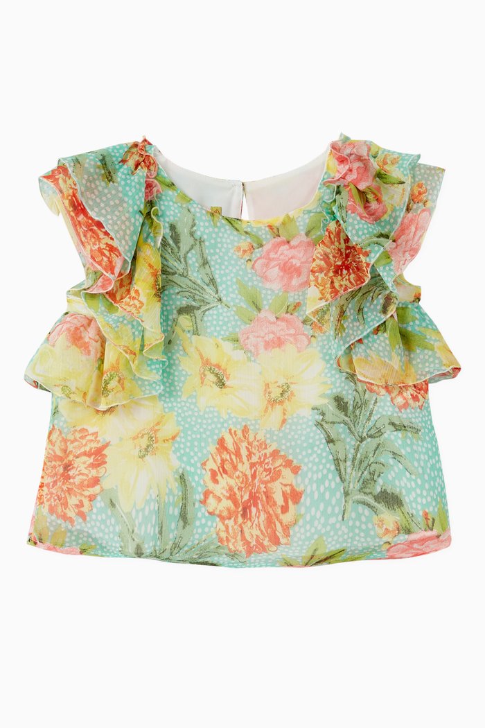 

Llerena Floral Chiffon Top, Multicolour