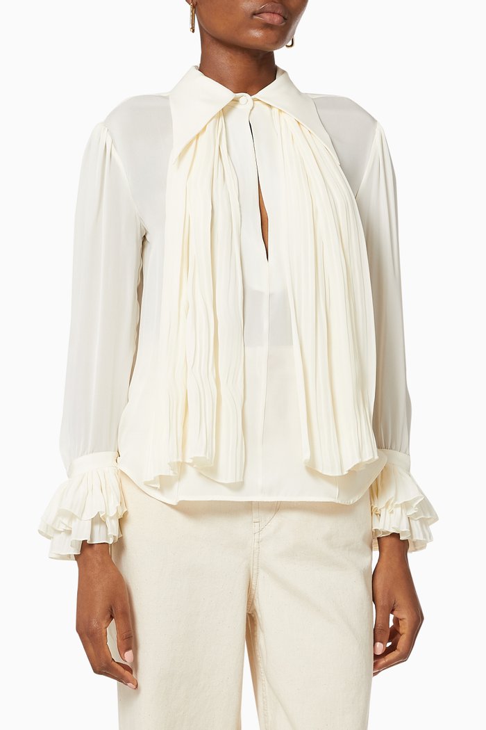 

The Nia Top in Silk, Neutral