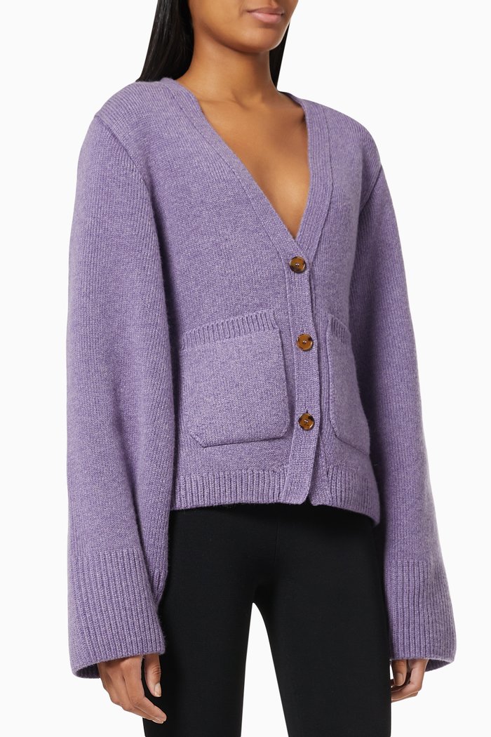 

The Scarlet Cardigan in Cashmere, Purple