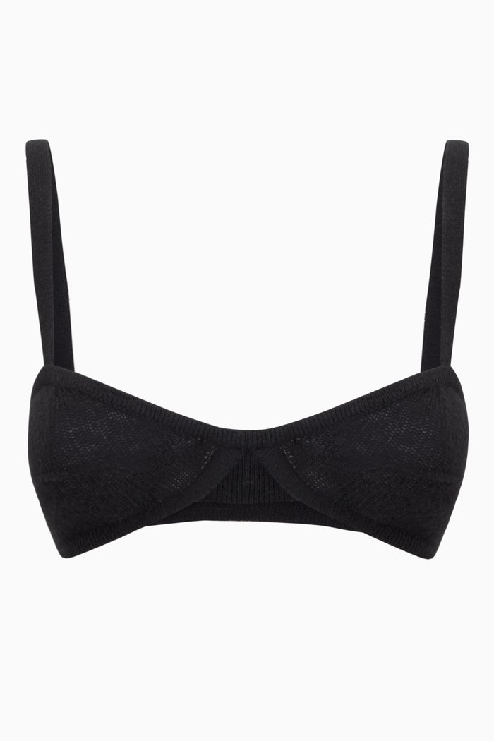 

The Eda Bralette in Cashmere, Black
