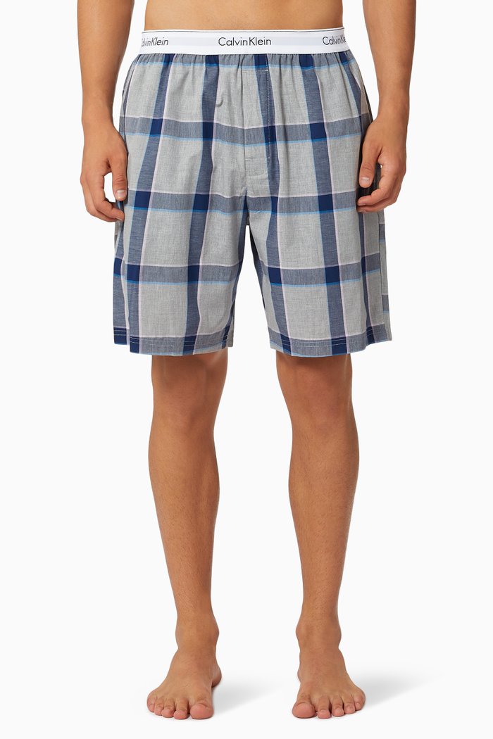 

Pyjama Shorts in Pure Cotton, Grey